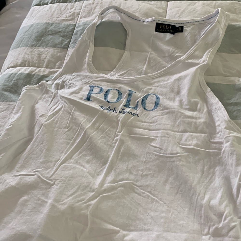 Polo top  with soft light blue smocked bottoms by Lotus and Luna